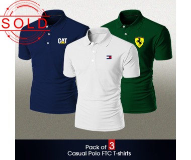 Pack of 3 Casual Polo FTC T-shirts